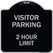 Signmission Visitor Parking Visitor Parking 2 Hour Limit Heavy-Gauge Aluminum Sign, 18" x 18", BS-1818-22729 A-DES-BS-1818-22729 - alternate 1